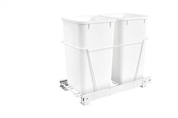 Double 27 Quart Pullout Waste Containers